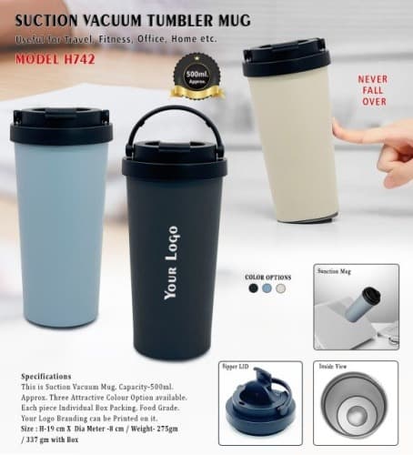 Suction Vacuum Tumbler Mug H742