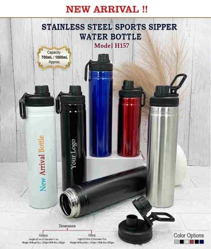Stainless Steel Sports Sipper Water Bottle H157