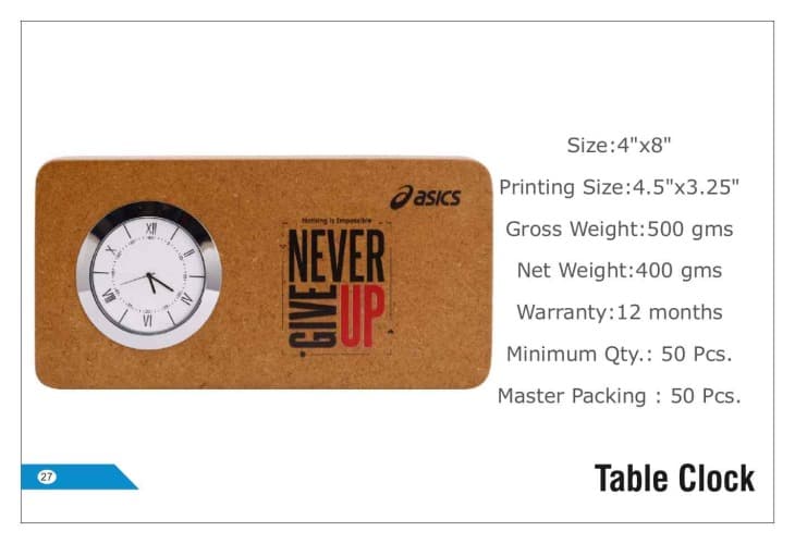 Asics Table Clocks 27