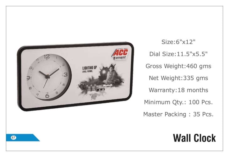Acc Cement Wall Clock 87