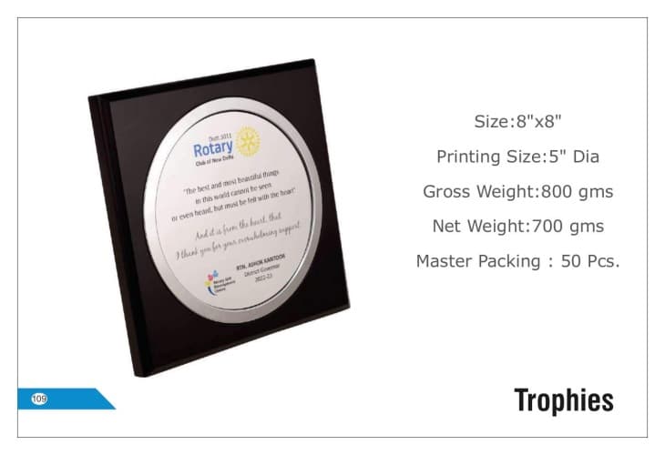 Rotary Wooden  Trophies 109