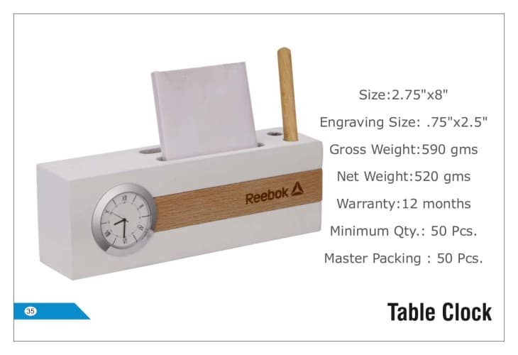 Reebok Table Clocks 35