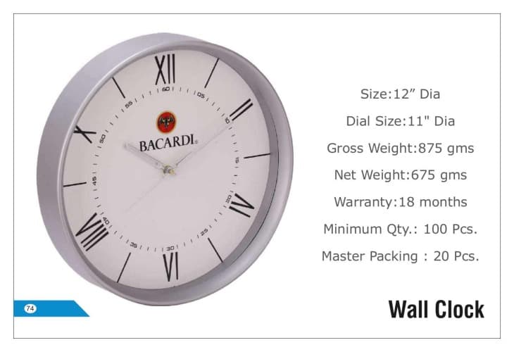 Bacardl Wall Clock 74