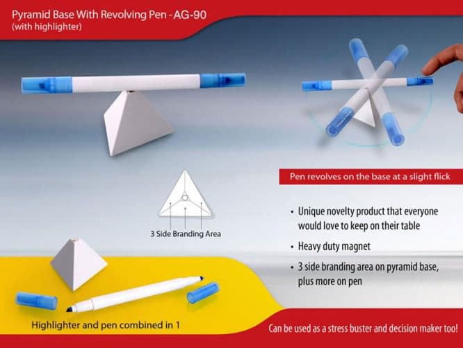 Pyramid Base With Revolving Pen AG 90