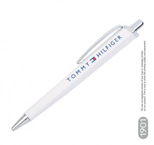 Hexagonal White Opac Chrome Parts Pen