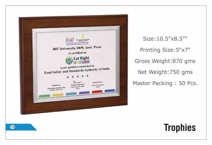 Fssai Wooden Trophies 128