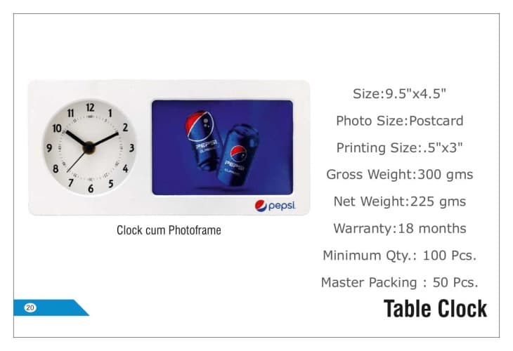 Pepsi Table Clocks 20