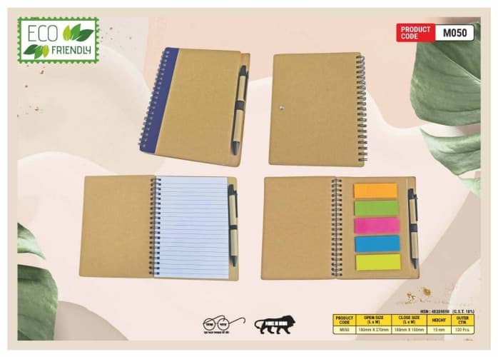 Eco Friendly Wiro Note Pad With Sticky Note M050