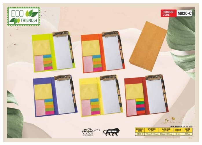 Eco Friendly Mini Clipboard Pad With Sticky Note M020C