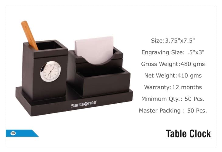 Sams Nite Table Clocks 36