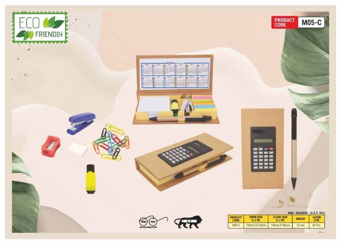 Foam Folder Stationery Kit With Sticky Notepad M05-FOAM
