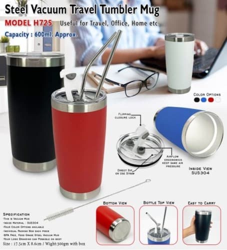 Steel Vacuum Travel Tumbler Mug H725