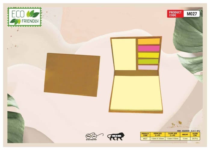Eco Friendly Sticky Note Pad M027
