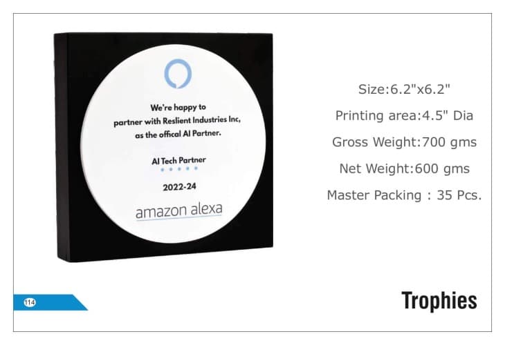 Amazon Alexa Wooden Trophies 114