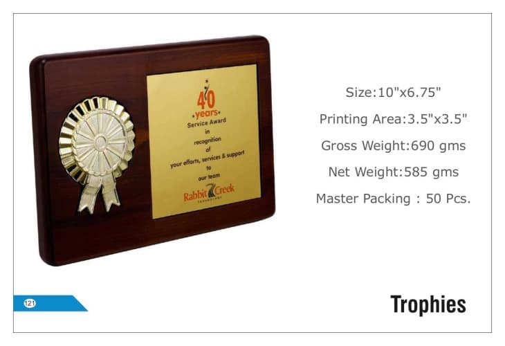Rabbit Creek Wooden  Trophies 121