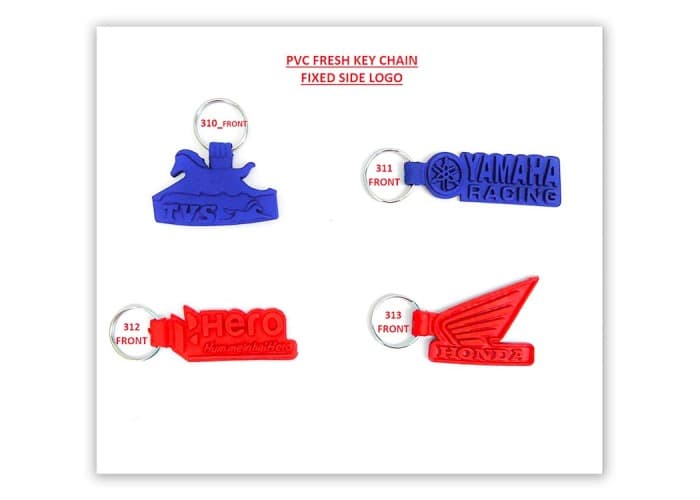 Pvc Fresh Key Chains Fixed Side Logo A