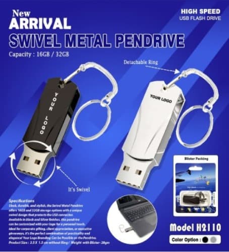 Swivel Metal Pen Drive  H 2110