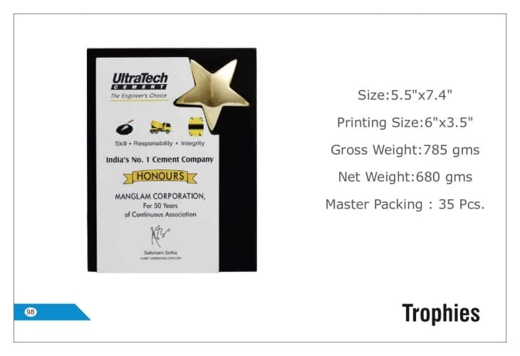 Ultratech Wooden  Trophies  98