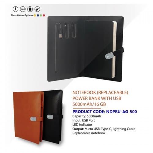 Note Book Power bank With USB AG 5000