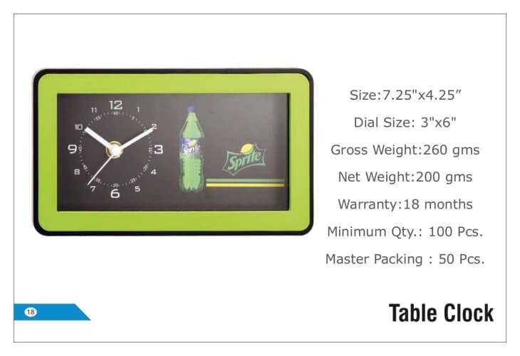 Sprite Table Clocks 18