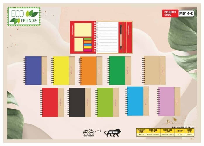 Color Wiro Pad With Sticky Note Color M014C