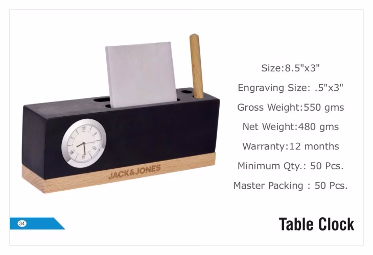 Jack&Jones; Table Clocks 34