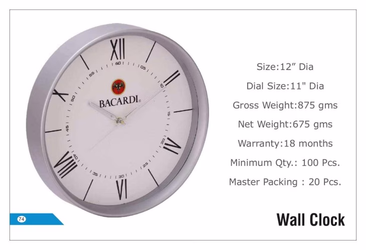 Bacardl Wall Clock 74