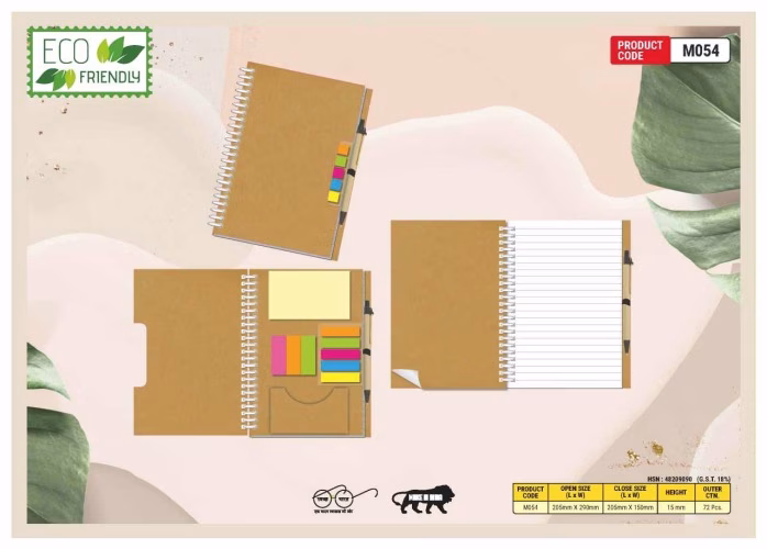 Eco Friendly Wiro Note Pad With Muliple Sticky Note Pad M054