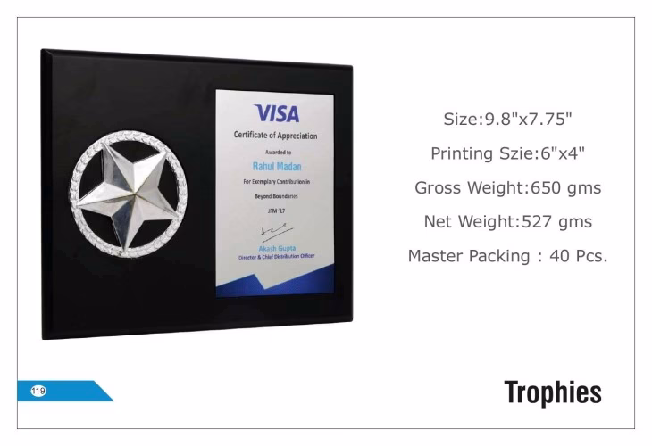 Visa Wooden  Trophies 119