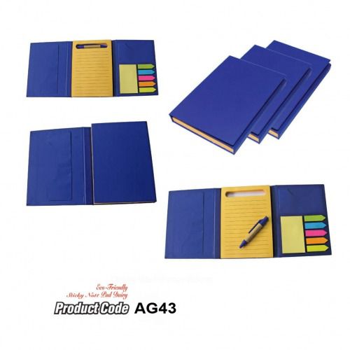 Three Fold Diary With Sticky Note & Mini Pen AG 43 Corporate Gift