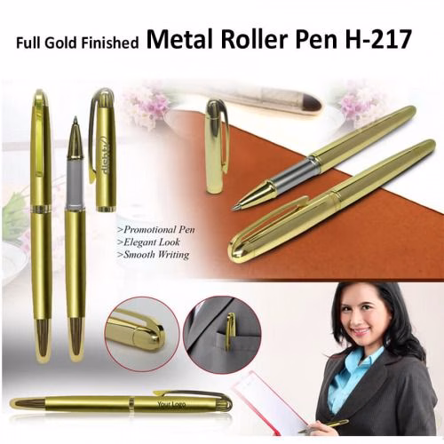 Full Gold Finished Metal Roller Pen H-217
