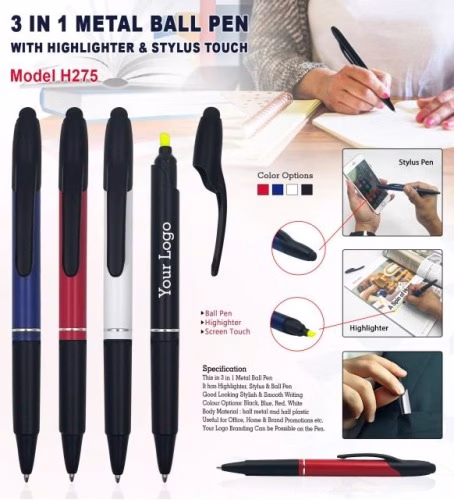 3 In 1 Metal Ball Pen H275
