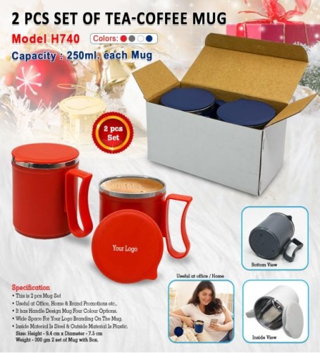 2 PCS Set Of Tea-Coffee Mug H740