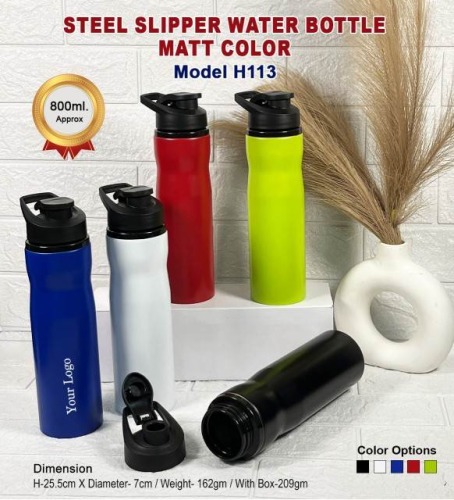 Steel Slipper Water Bottle Matt Color H113