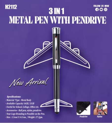 3 in 1 Metal Pen Drive H 2112