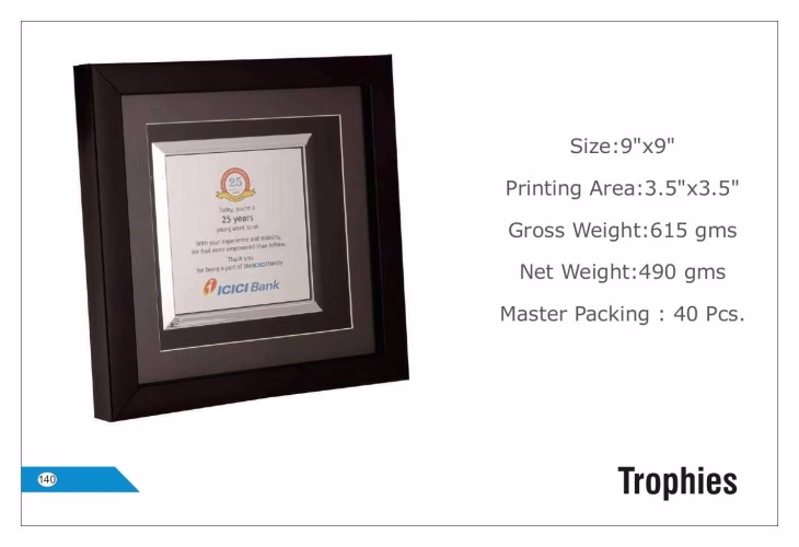 Icici Bank Wooden Trophies 140