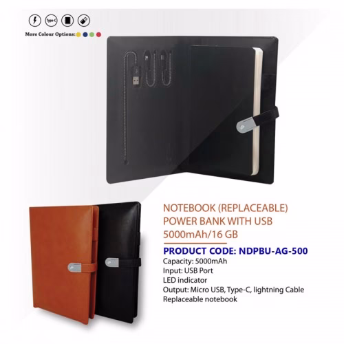 Note Book Power bank With USB AG 5000
